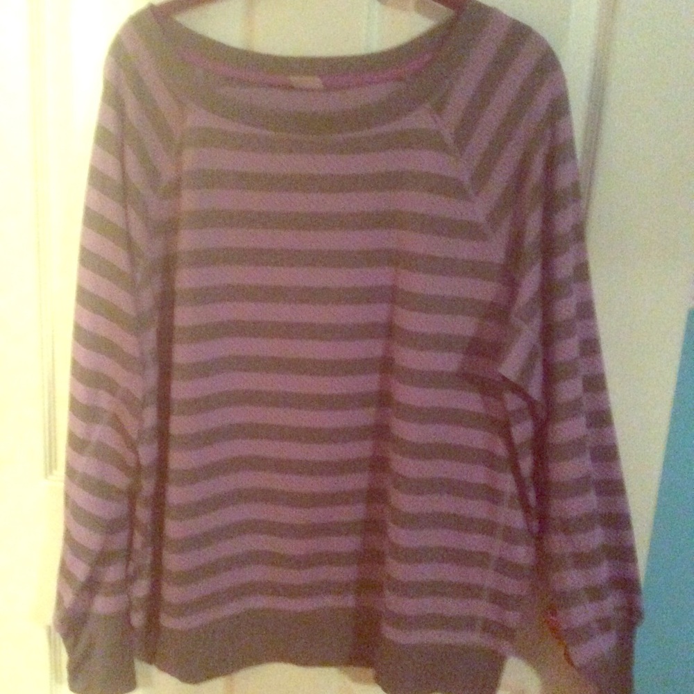 L/s purple and grey blouse